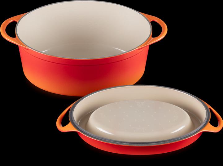 Actual product image Le Creuset Juice roaster, Doufeu oval (32 cm, Casserole + Stewpot, Cast iron)