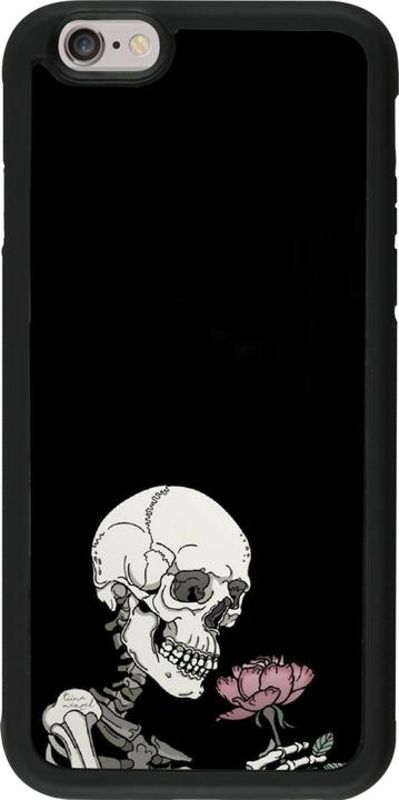 Produktbild PhoneLook Hülle Silikon schwarz Halloween 2023 rose and skeleton (Apple iPhone 6)