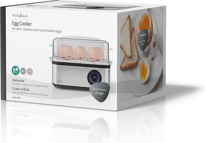 Image du produit Nedis KAEB130EAL - Vařič na Vejce | 8 ks | 3 fáze | miska | 500 Wattů (Prise UE)