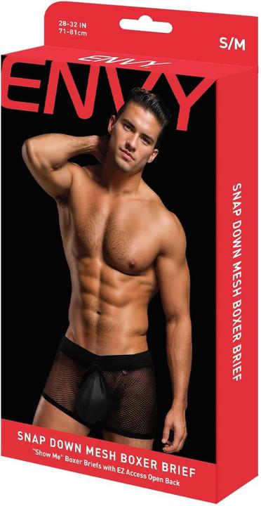 Produktbild Envy Xgen Snap Down Mesh Boxer Brief-Black-S/M Waist 28" - 32" (S/M)
