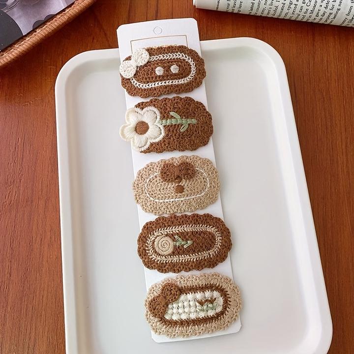 Produktbild Activity Board 5pcs Vielseitig gestrickte süsse Blume Haarspangen, niedliche Kopfbedeckung (5 Stk.)