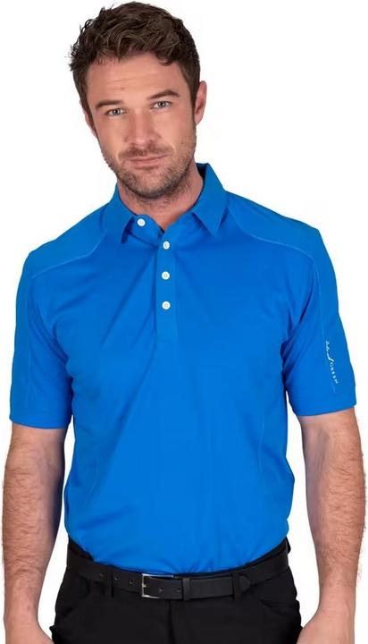Actual product image Island Green Mens Topstitched Golf Polo Shirt (S)