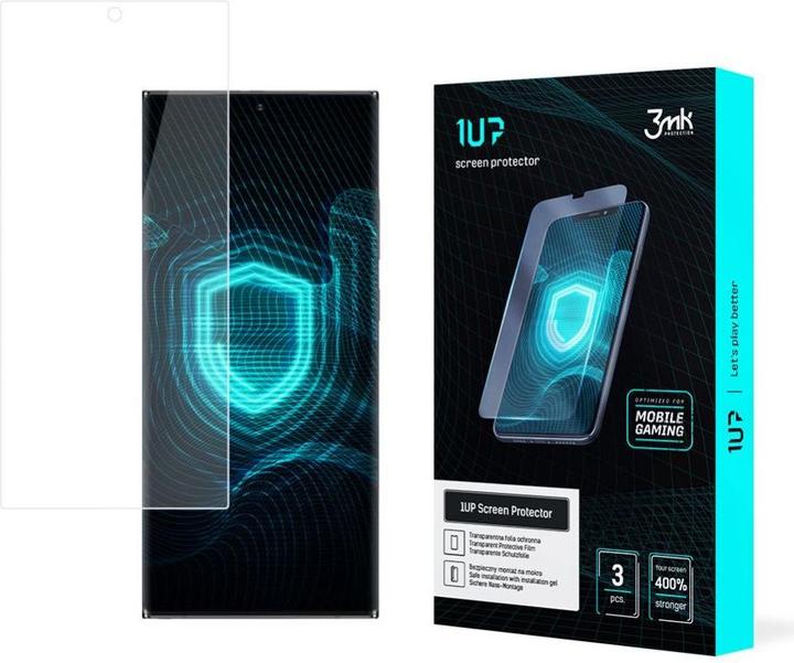 Produktbild 3MK 1UP Premium Polymer Schutzfolien 3Stk. (3 Stück, Samsung Galaxy S22 Ultra)