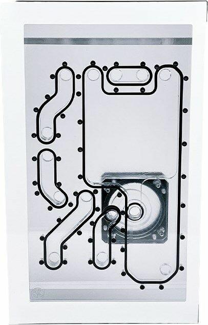 Stealkey Customs Lian Li O11D Mini Front MK2 D5 Distroplate - Acrilico - Bianco
