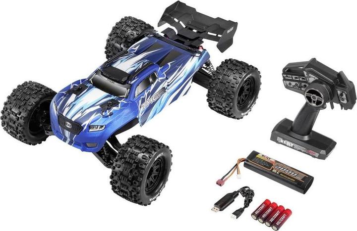 Image du produit Reely Thor Black Brushed 1:10 RC model car electric monster truck all-wheel drive (4WD) 100% RtR 2.4 (RTR Prêt à fonctionner)