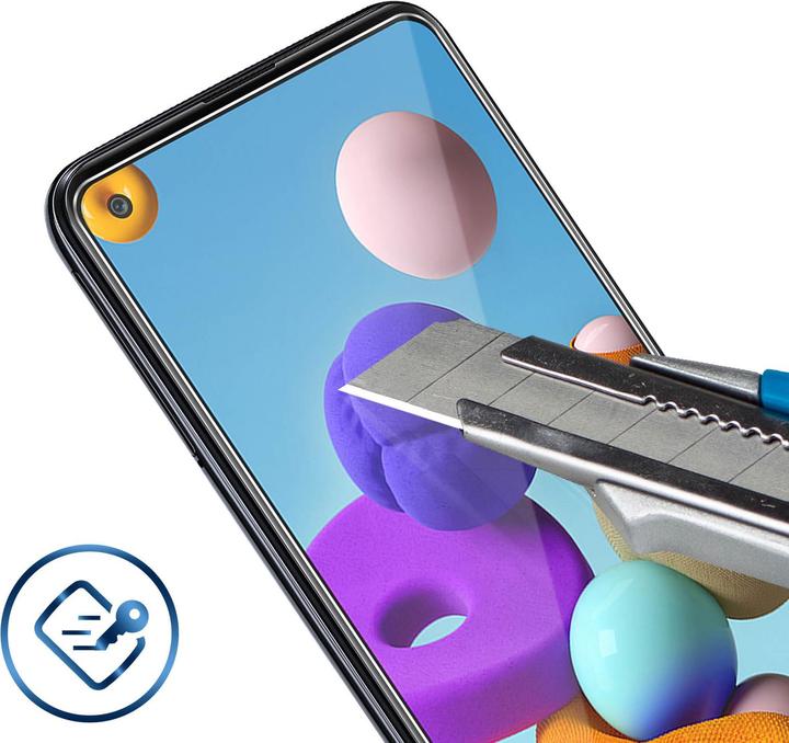 Actual product image Avizar Crystal clear film, glass screen protector (1 Piece, Samsung Galaxy A21s)