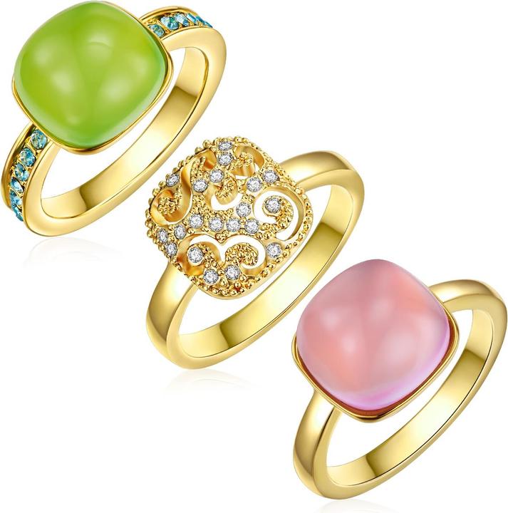 Actual product image Lulu & Jane Metal alloy decorated with crystals by Swarovski® yellow gold - 33246 (54)