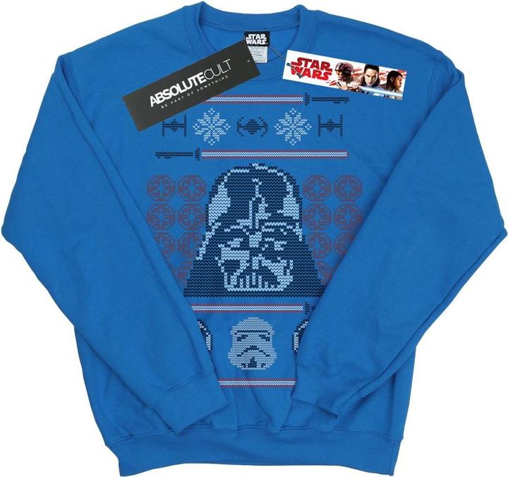 Star Wars Christmas Vader Head Fair Isle Sweatshirt