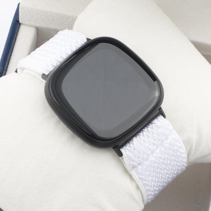 Image du produit Cover-Discount Fitbit Versa 4 / Sense 2 - Bracelet de remplacement en nylon blanc (Nylon, Versa 3, Sense)