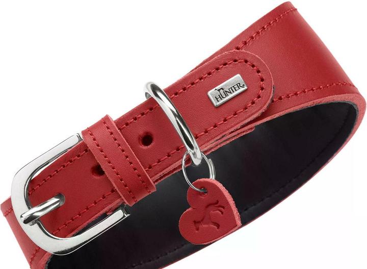 Actual product image Hunter Greyhound collar Love 52/M, red/black (M, Dog, General)