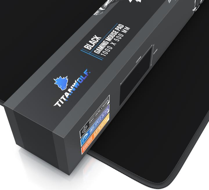 Actual product image Titanwolf Gaming Mauspad, 1000 x 500mm XXL Mausmatte, verbessert Präzision & Geschwindigkeit, schwarz (XXL)