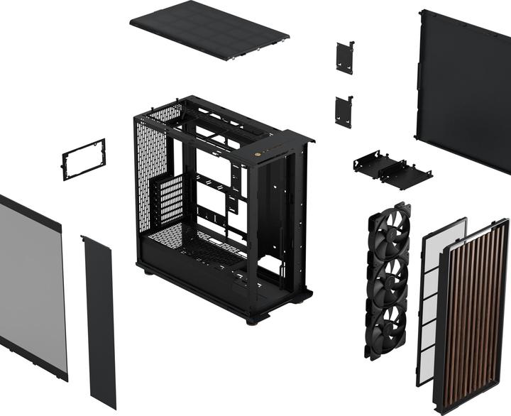 Produktbild Fractal Midi North XL RC Charcoal Black TG (Mini-ITX, ATX, E-ATX)