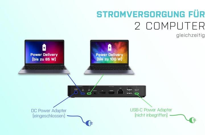 Produktbild i-tec USB-C Dual KVM Display Docking Station 4K (USB-C, 9 Ports)