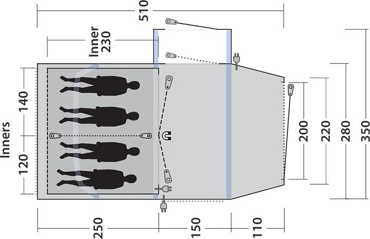 Actual product image Outwell Montana 4 Air (Tunnel tent, 19.90 kg, 4 persons)