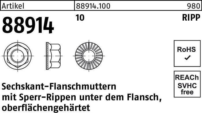 Immagine prodotto Dado flangiato esagonale R 88914 Nastro di bloccaggio M 5 10 (M5)