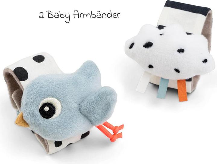Produktbild Done by Deer Rasseln & Greiflinge Rasselarmband 2er Pack - Happy Clouds -