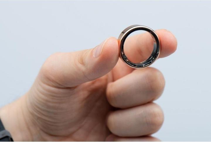 Actual product image OEM Smart device Smart Ring R11M- smart steel ring with charging box Size 7 (17.3mm), gold (7, Gold)