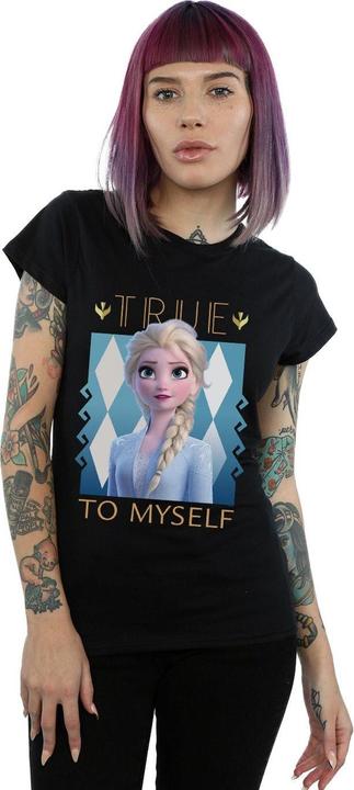 Actual product image Disney Womens/Ladies Frozen 2 Elsa True To Myself Cotton T-Shirt (L)