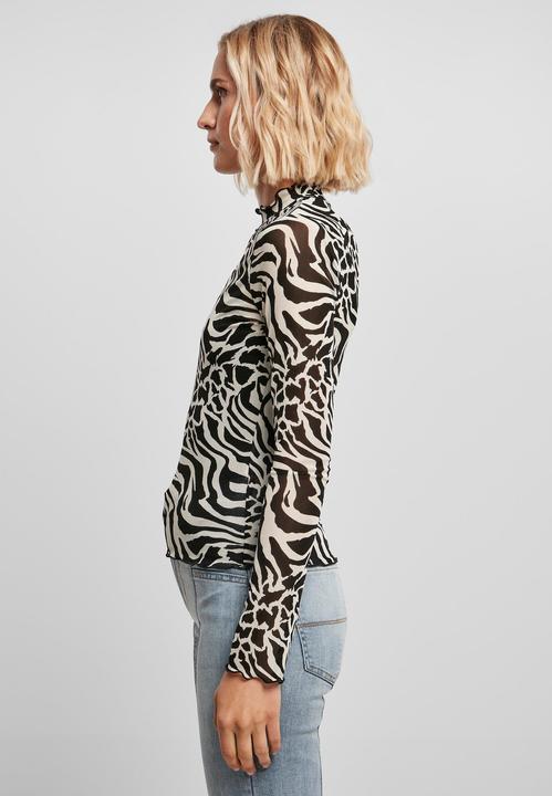 Actual product image Urban Classics Ladies AOP Mesh Turtleneck Longsleeve (XL)