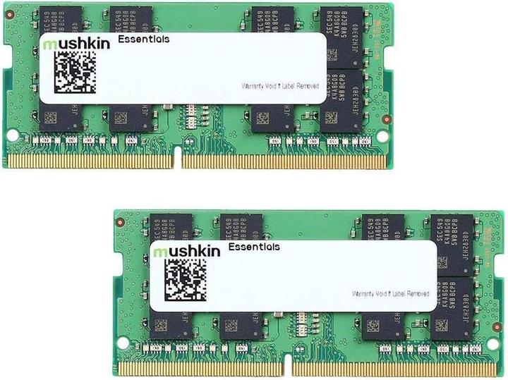 Mushkin DDR4 -32 GB - 3200 - CL - 22 - Dual Kit, RAM (MES4S320NF16GX2, Essentials) (2 x 16GB, 3200 MHz, DDR4-RAM, SO-DIMM)