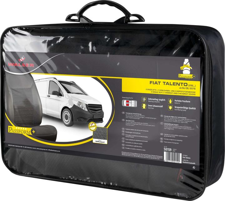 Immagine prodotto Walser Coprisedili premium per Fiat Talento 06/2016-oggi, 2 coprisedili singoli anteriori