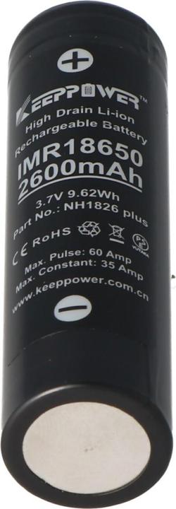 Image du produit Keeppower Batterie IMR18650 Plus (US18650VTC5A) (Flat Top) y compris boîte de protection de la batterie (1 pcs, 18650, 2600 mAh)