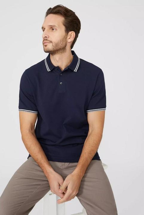 Produktbild Universal Textiles Poloshirt Mit kontrastfarbenen Streifen (XXL)