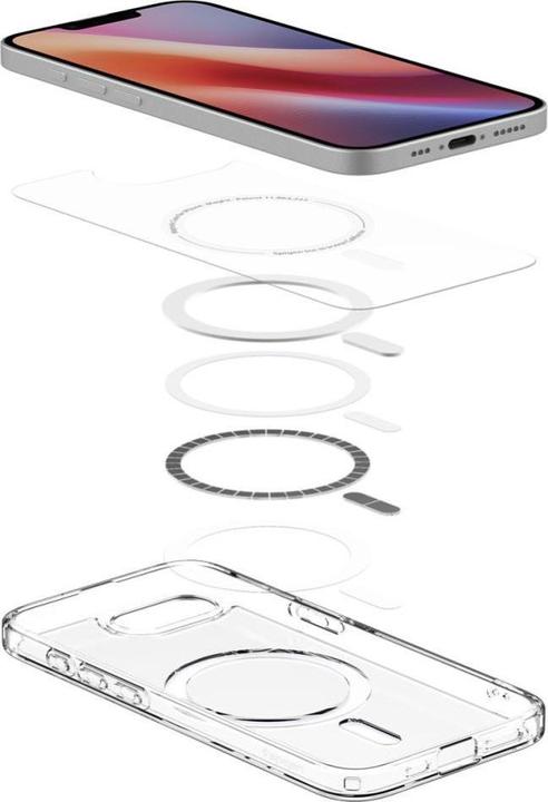 Produktbild Spigen Ultra Hybrid MagFit Kunststoff Back Cover Durchsichtig/Weiss Apple iPhone 16e (Apple iPhone 16e)