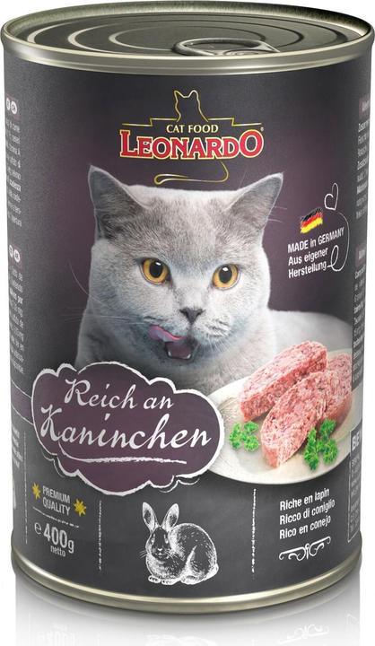 Immagine prodotto Leonardo Cat Food Ricco di conigli (Adulto, 1 pz., 400 g)