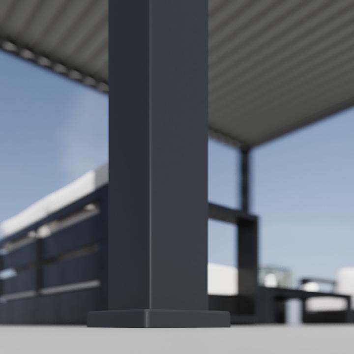 Produktbild Weide elektrische Pergola 4x4m Anthrazit mit LED (400 cm, 400 cm)