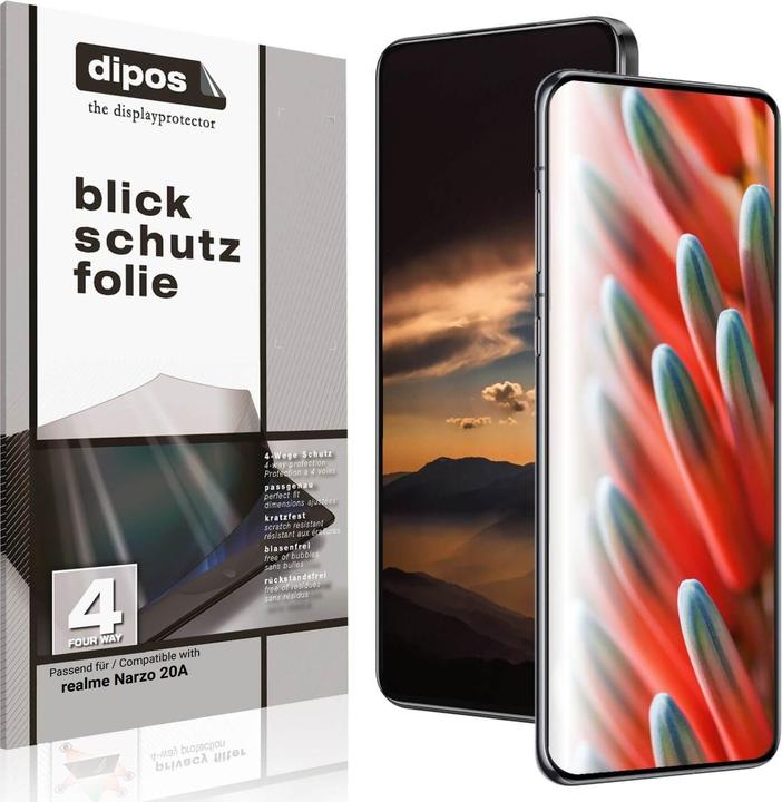 Actual product image Dipos Privacy Screen Protector 4-Way Privacy-Filter (1 Piece, Realme Narzo 20A)