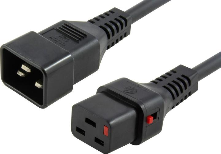 Actual product image MicroConnect IEC Male C20 to C19 IEC Lock (1 m, C19)