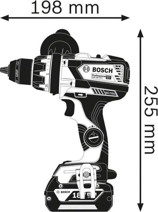 Actual product image Bosch Professional GSR 18V-110 C (Rechargeable battery operated)