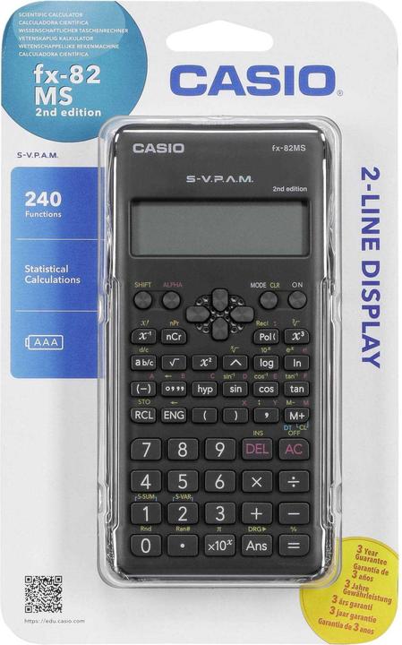 Productafbeelding Casio FX-82MS 2e uitgave (Batterijen)