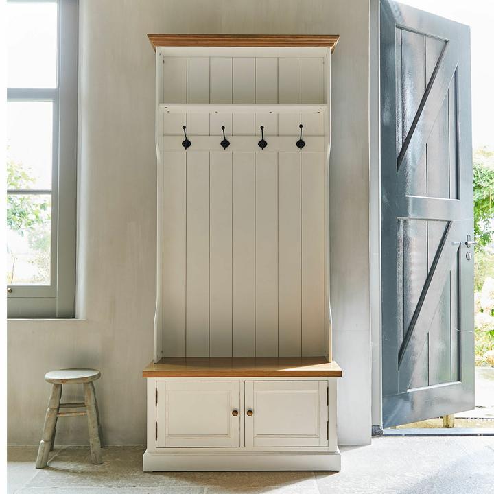 Produktbild Loberon Garderobe Colchester antikweiss/braun