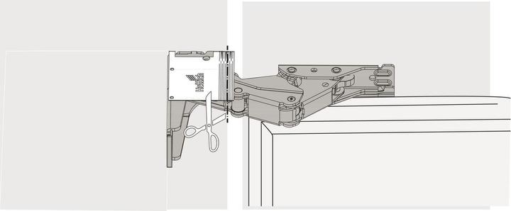 Actual product image Hettich Guide hinge Kamat 115°