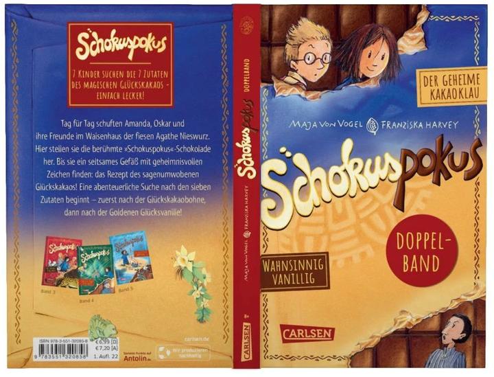 Actual product image Schokuspokus: Doppelband. Enthält die Bände: Der geheime Kakaoklau (Band 1), Wahnsinnig vanillig (German, Franziska Harvey, Maya of Bird, 2022)