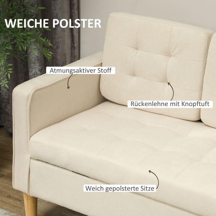Actual product image Swisshandel24 3 Sitzer Sofa, Couch mit Stauraum, Holzbeine, Samtoptik für Wohnzimmer (3-seater)