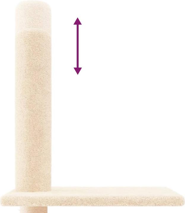Immagine prodotto VidaXL Kratzbaum Deckenhoch Creme 250,5-276,5cm Katzenbaum Katzenkratzbaum (276.50 cm, Crema)