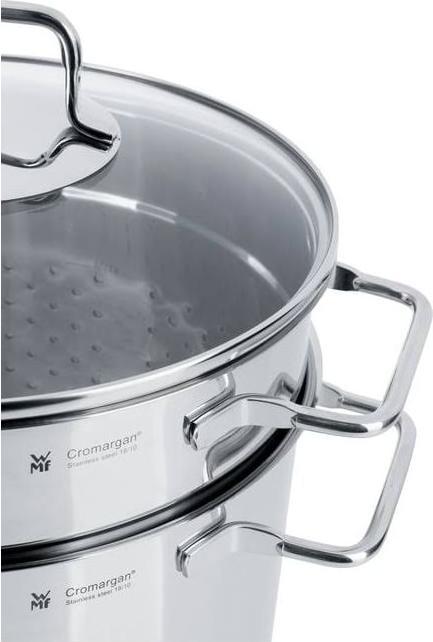 Produktbild WMF Spaghettitopf Pastatopf Nudeltopf Induktion Sieb 7,0l Edelstahl poliert (24 cm, Kochtopf, Edelstahl)