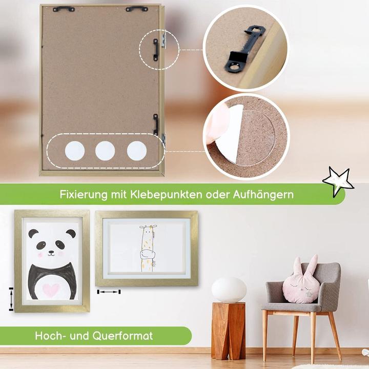 Immagine prodotto Hermex Bilderrahmen Flip Fotorahmen A4 Kunstrahmen Bildhalter Wandrahmen (A4)