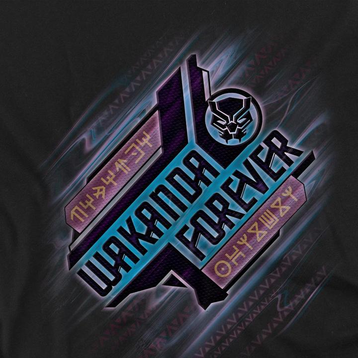 Actual product image Black Panther: Wakanda Forever Unisex Adult Angled T-Shirt (L)