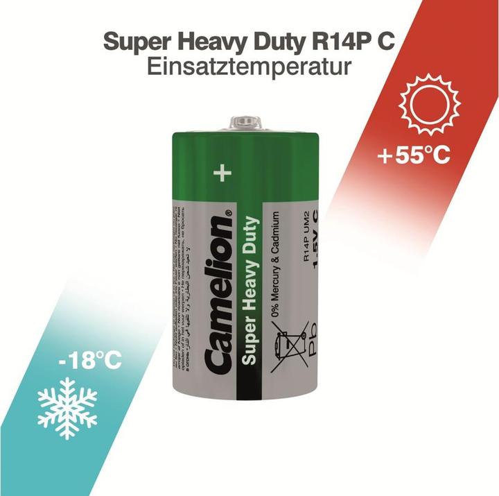 Immagine prodotto Camelion Batteria verde allo zinco C/R14, 2 pezzi. (2 pz., C)