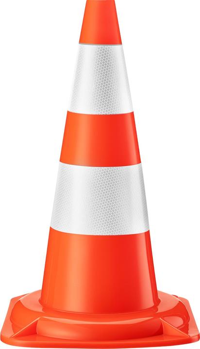 Produktbild Wiltec Verkehrskegel 50cm Leitkegel Strassen Pylon Warnhütchen Warnkegel aus PVC