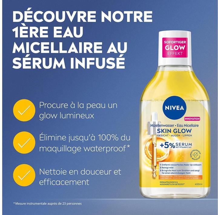 Image du produit NIVEA Skin Glow (Eau micellaire, 400 ml)