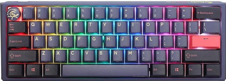 Actual product image Ducky One 3 Cosmic Blue Mini Gaming Keyboard, RGB LED - MX-Red (DE, Cable)