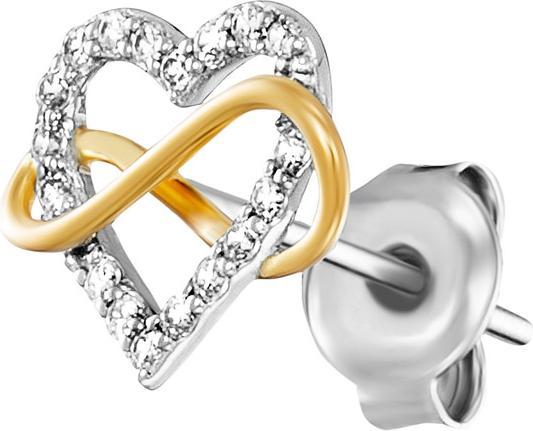 Produktbild Julie Julsen Ohrstecker Heart Infinity (Silber 925)