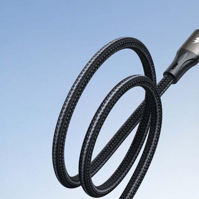 Image du produit Joyroom Light-Speed ​​​​Series SA25-AC6 Câble de transfert rapide USB-A / USB-C 100W 2m - Noir (2 m)