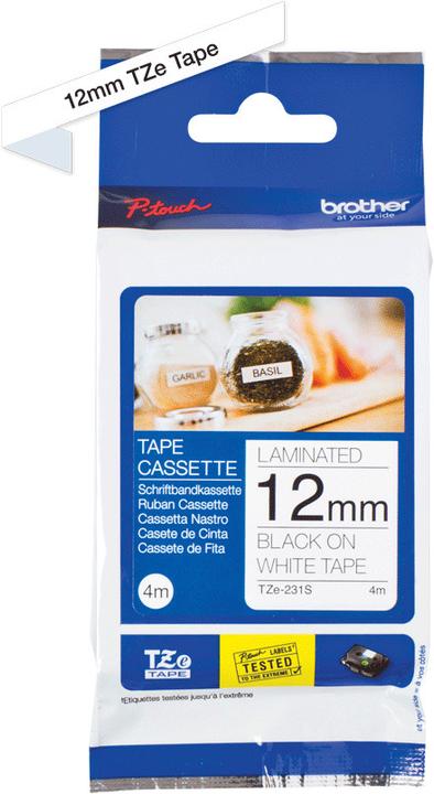Image du produit Brother TZe-231S (1.20 cm, Noir, Blanc)