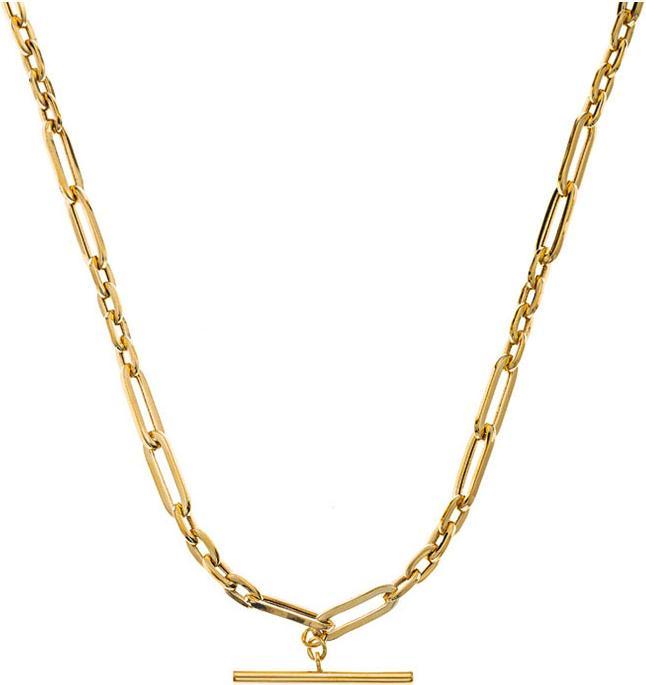 Actual product image Natsumi Schmuck Necklace yellow gold 9K/375 Figaro anchor 5+1, 45cm (750/18 K Yellow gold)
